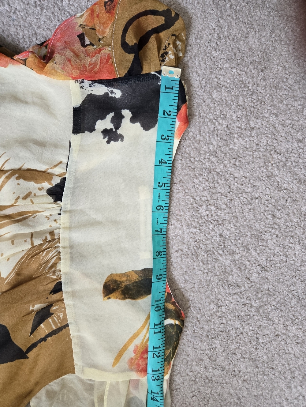 Diane von Furstenberg Silk Botanical Abstract Cream,brown, Pink Midi Dress. 4 - Picture 12 of 12